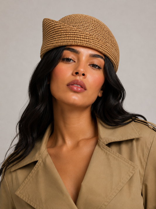 Capri Woven Hat (Khaki)