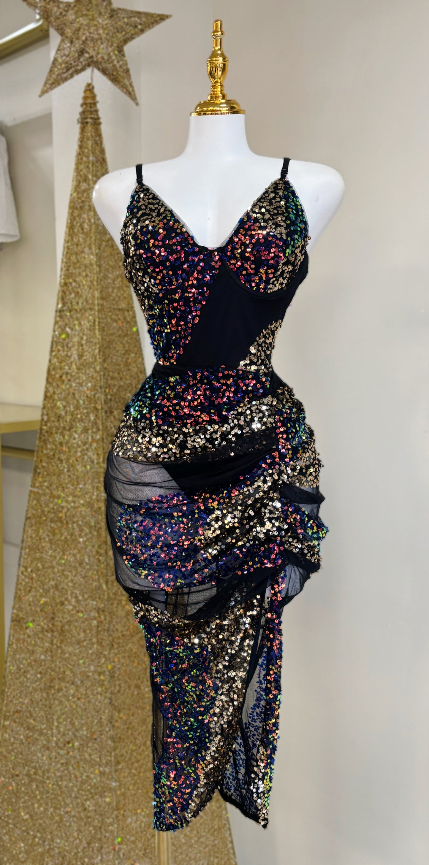 Irina Colors Sequin Dress