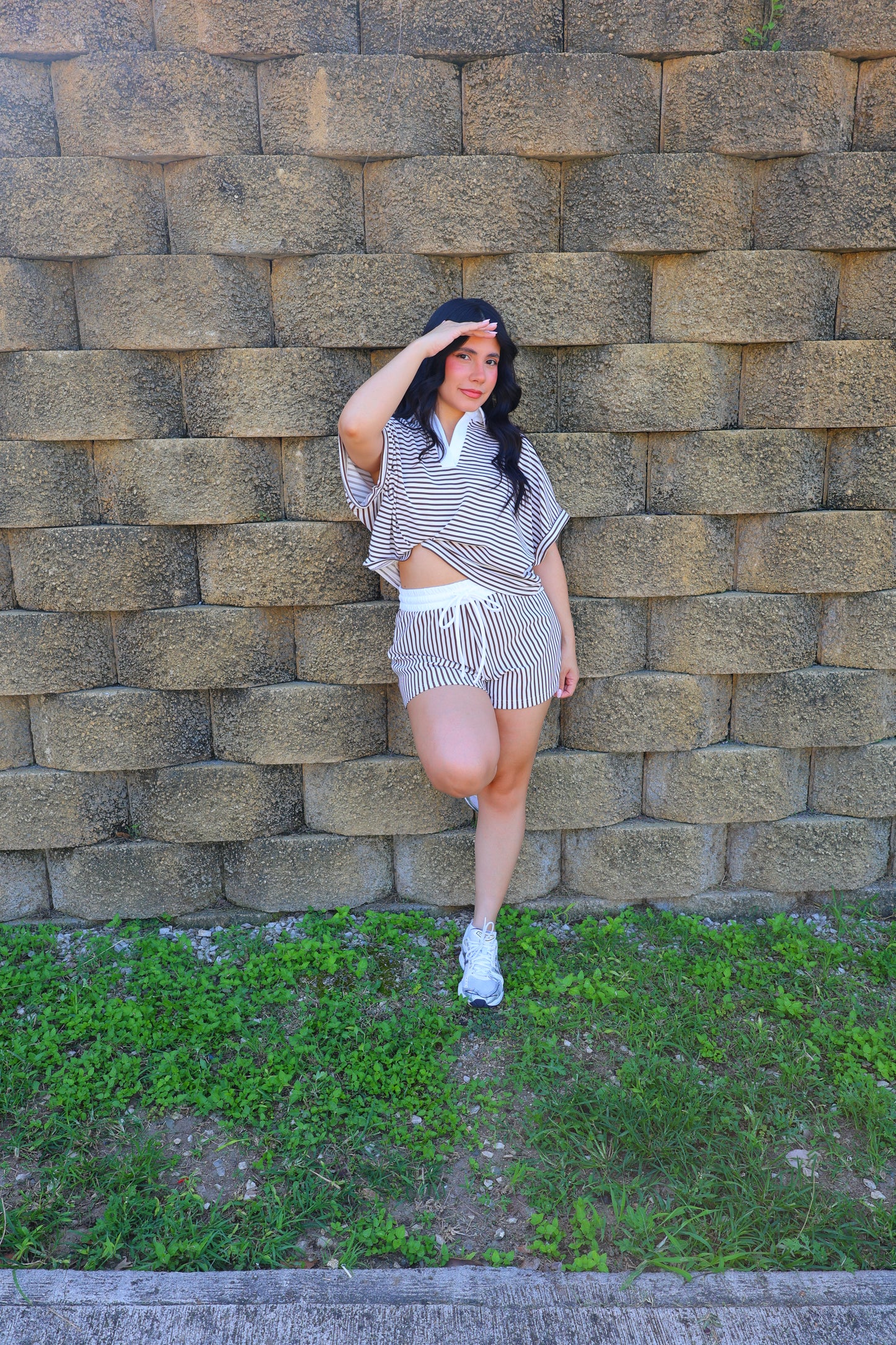 Paula Stripe Short Set