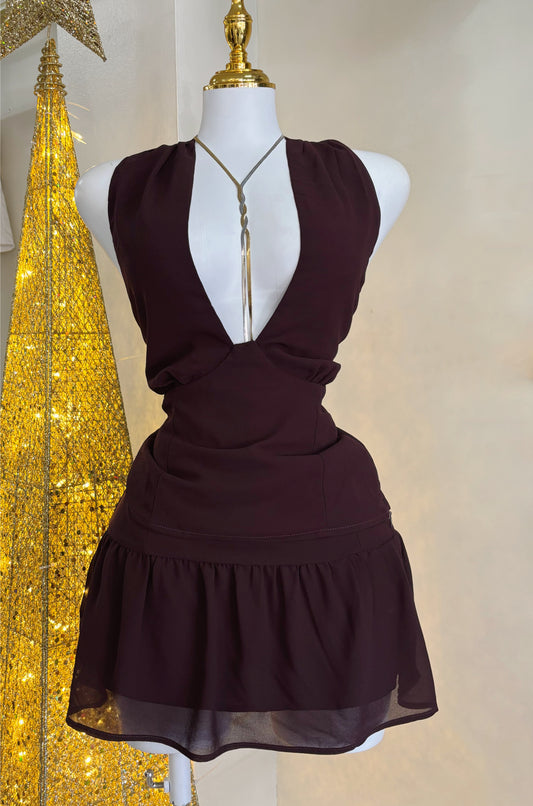 Nora Brown Skirt Set