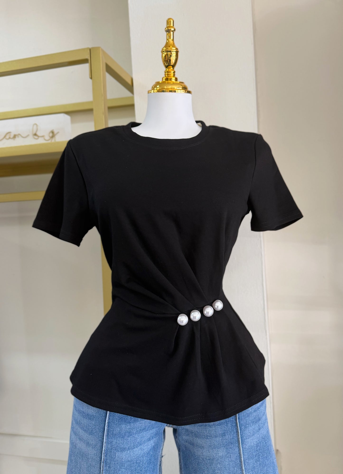 Amanda Pearls Detail Tshirt