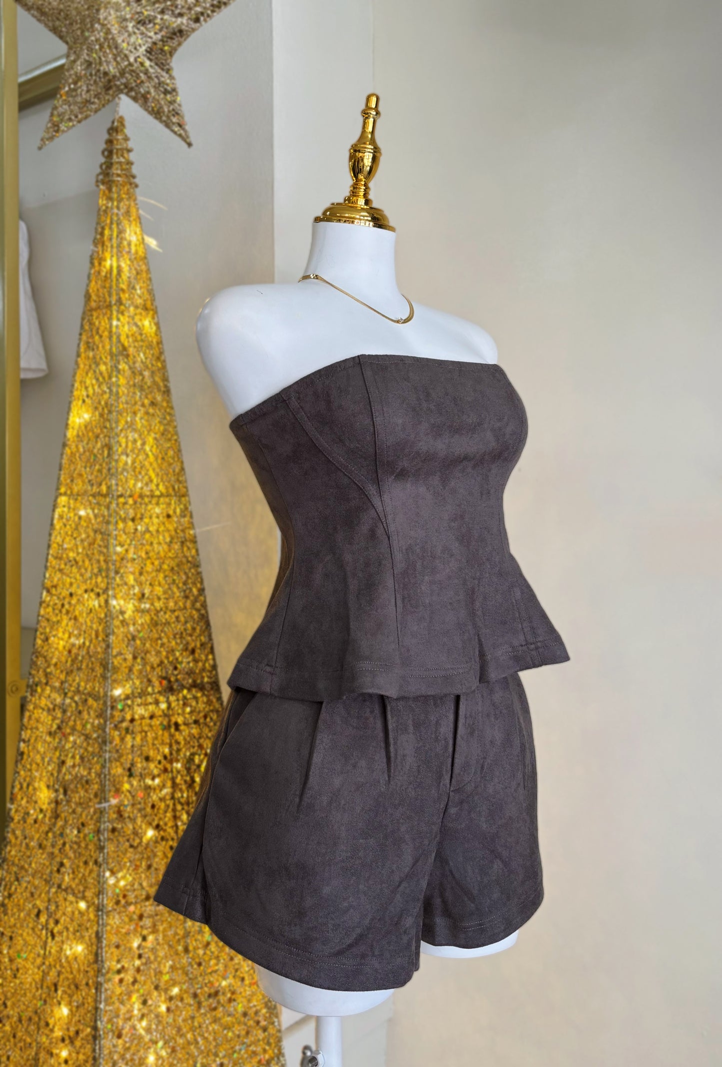 Kamilia Suede Short Set