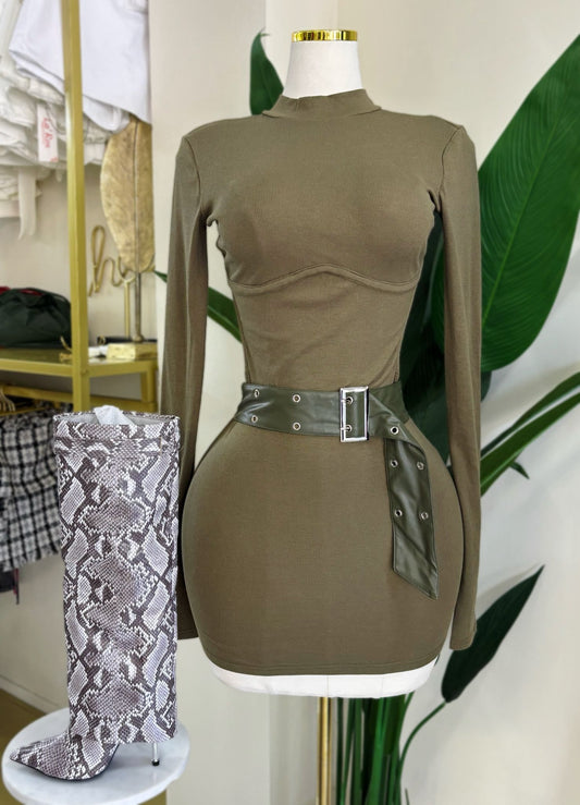 Analia Belt Detail Dress