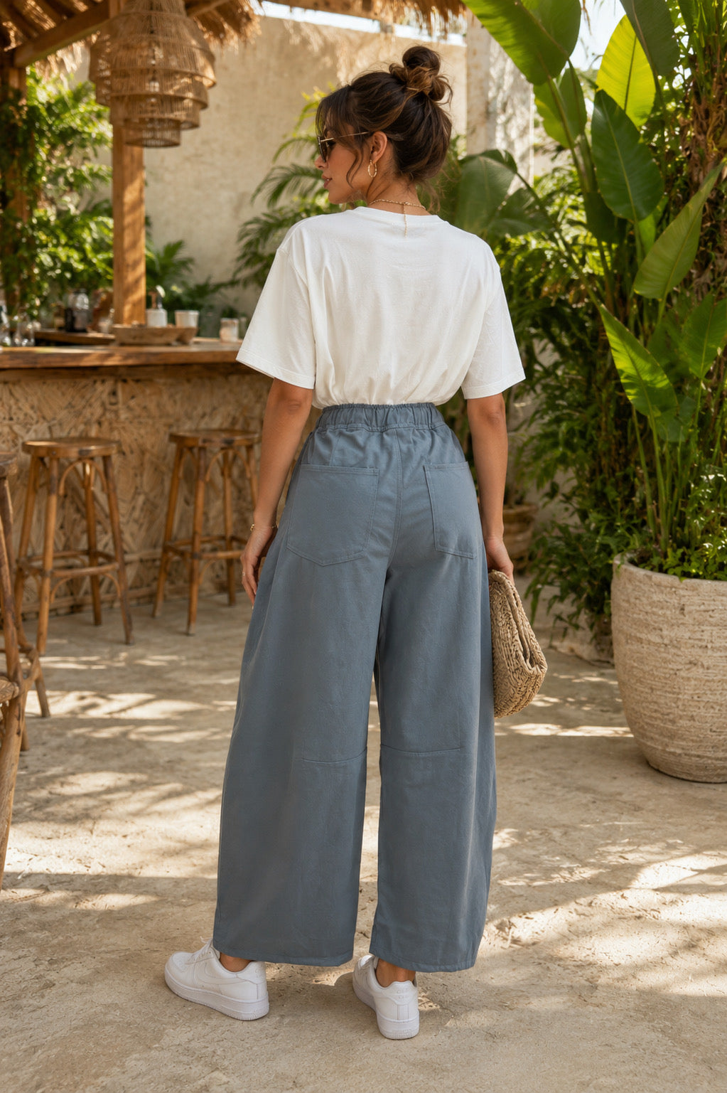Cloud Barrel Pants (Blue)