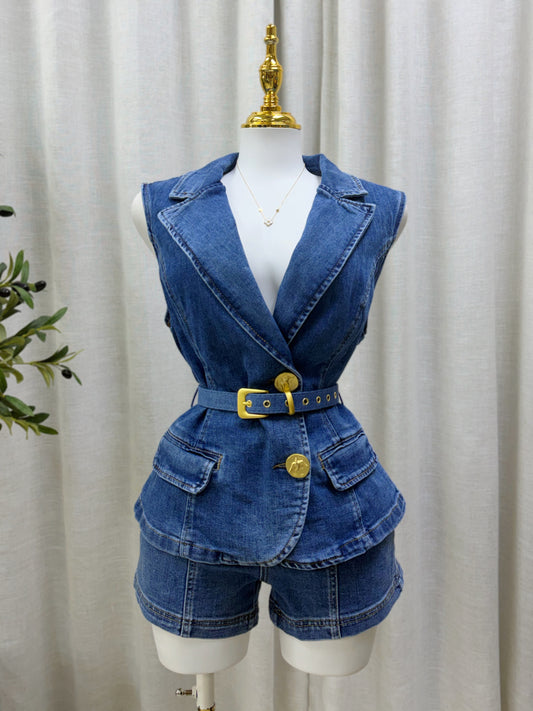 Aura Denim Vest