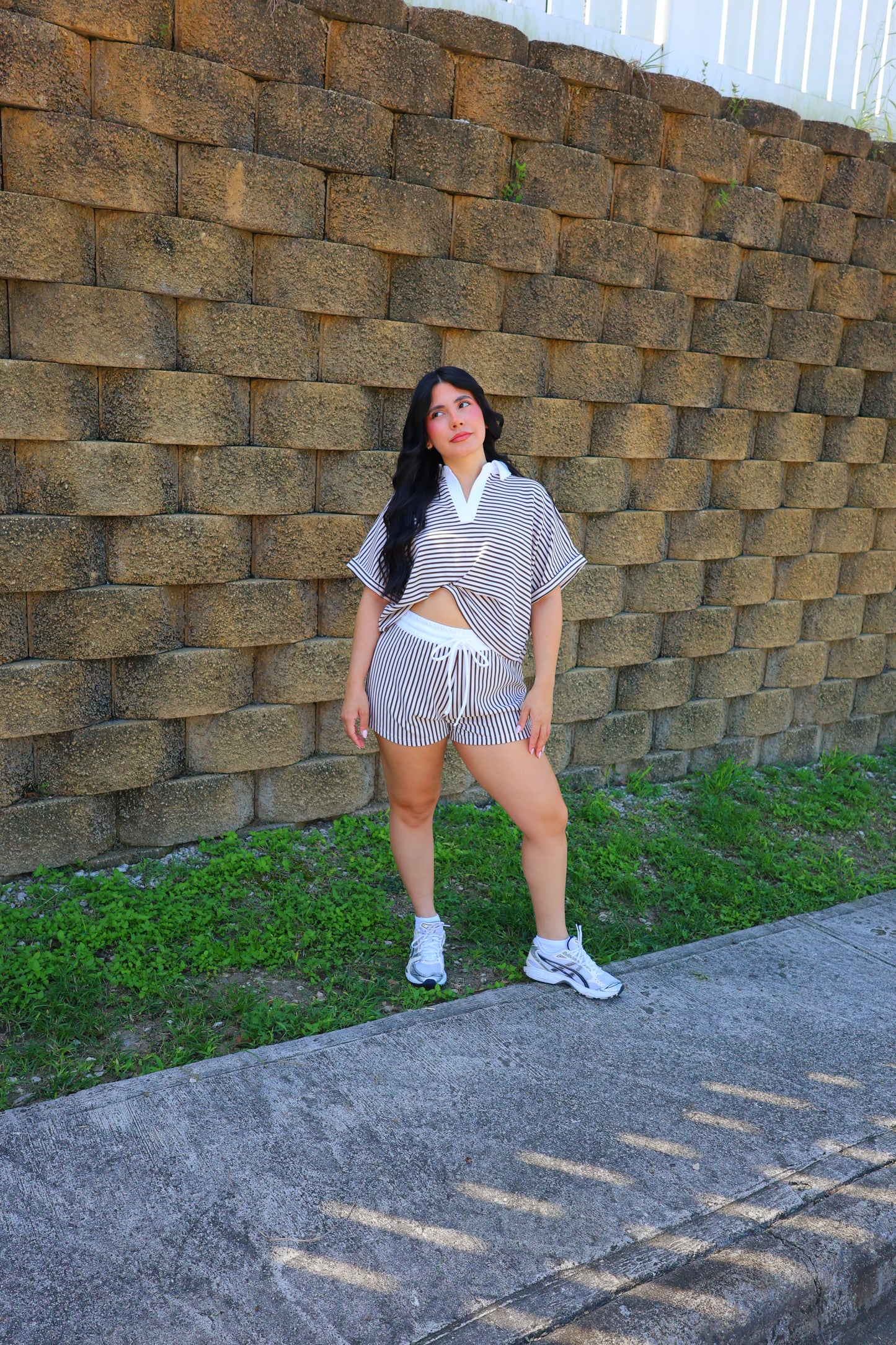 Paula Stripe Short Set