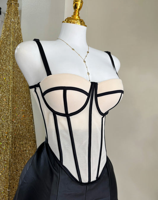 Amira Details Corset (Beige)