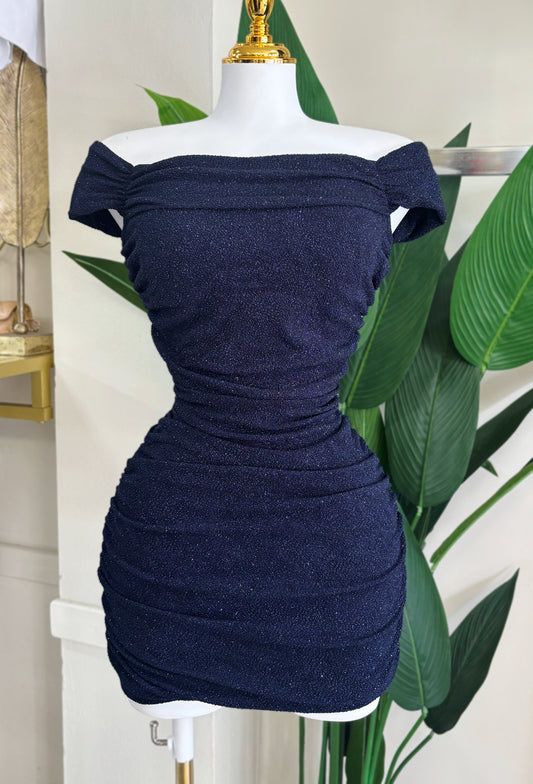 Rachel Navy Glitter Dress