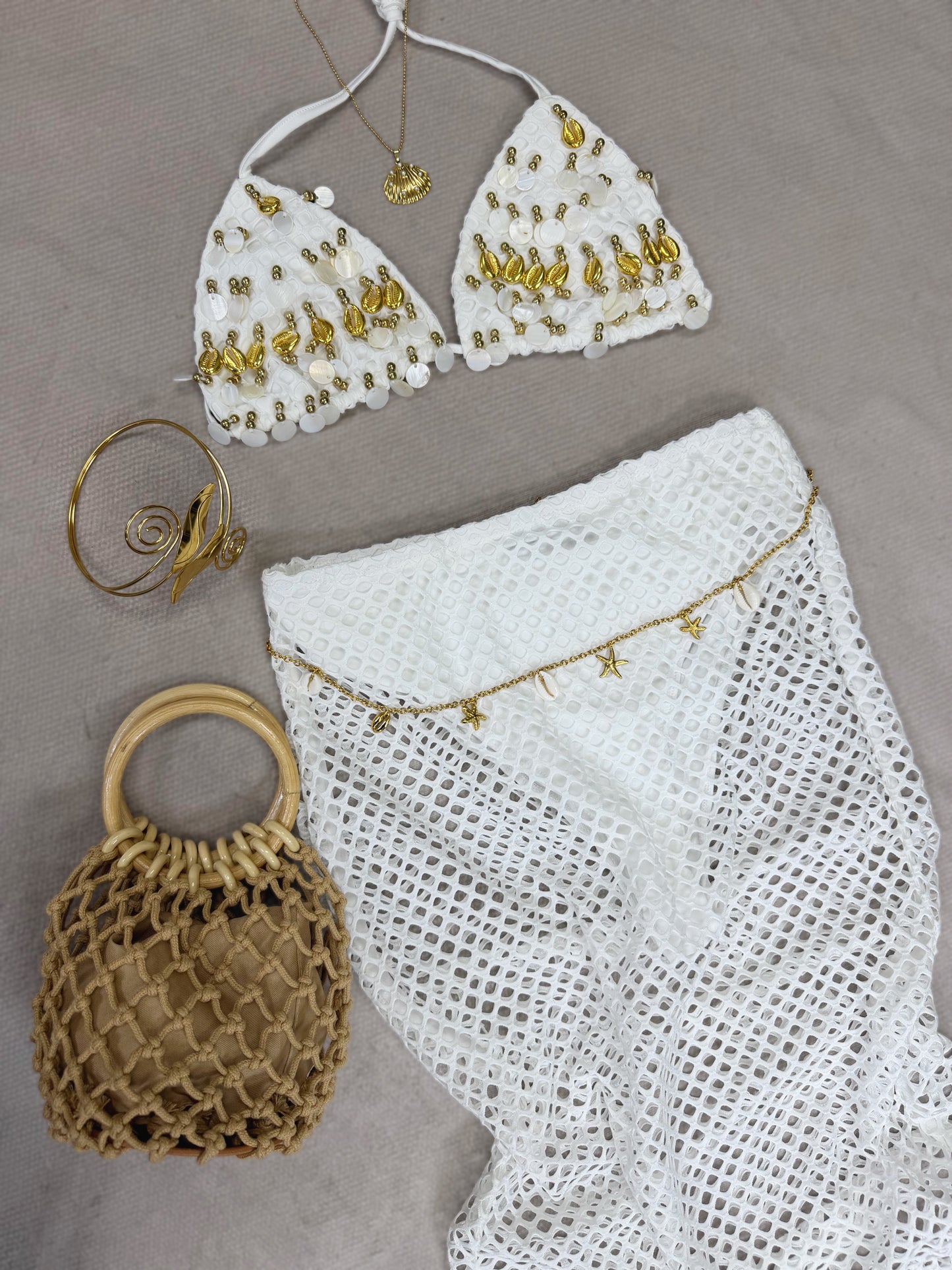 Santorini Shell Skirt Set