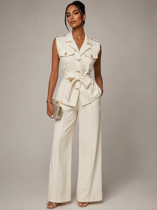 Paulina Ivory Pant Set