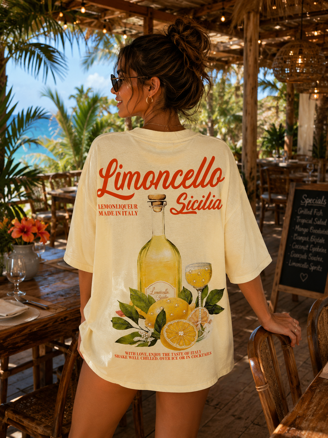 Sicilia Yellow Over Size Tee (ONE SIZE)