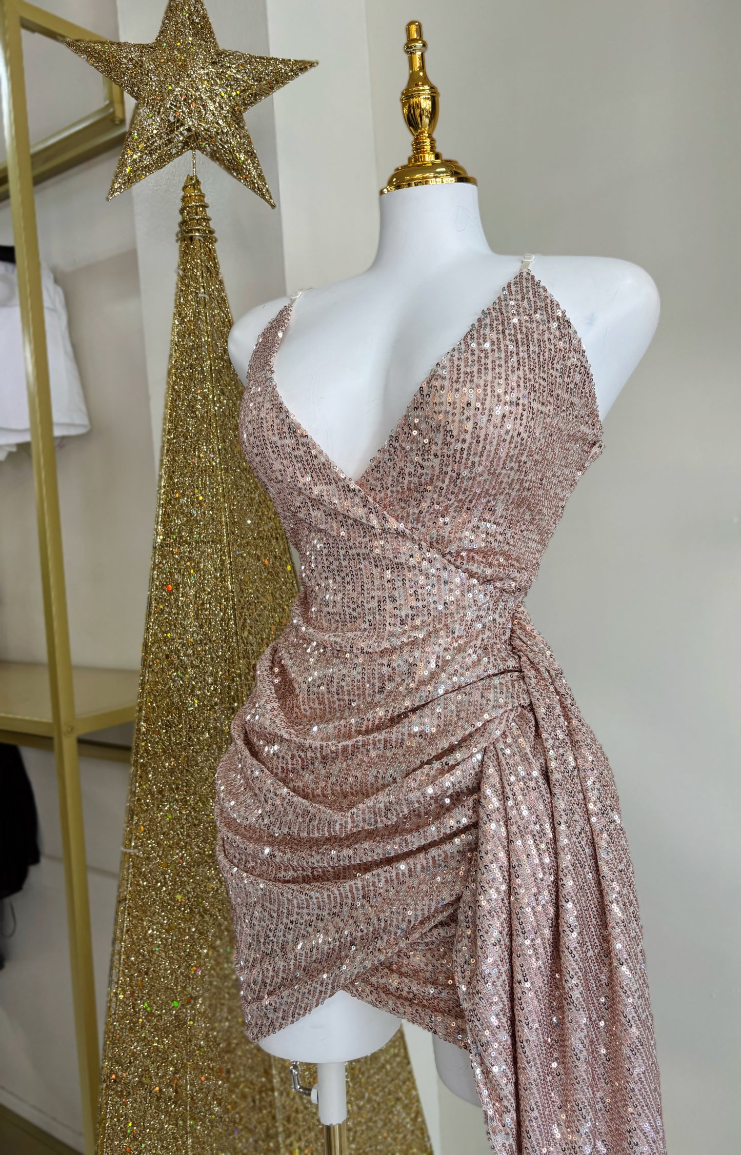 Rose Gold Sequin Dress