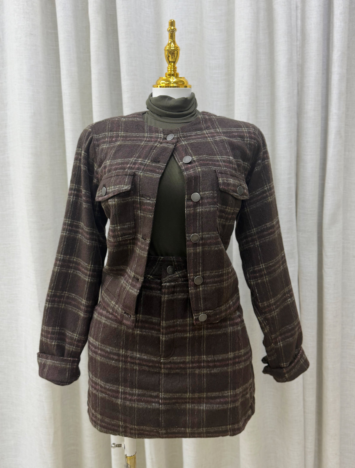 Cambridge Plaid Skirt Set