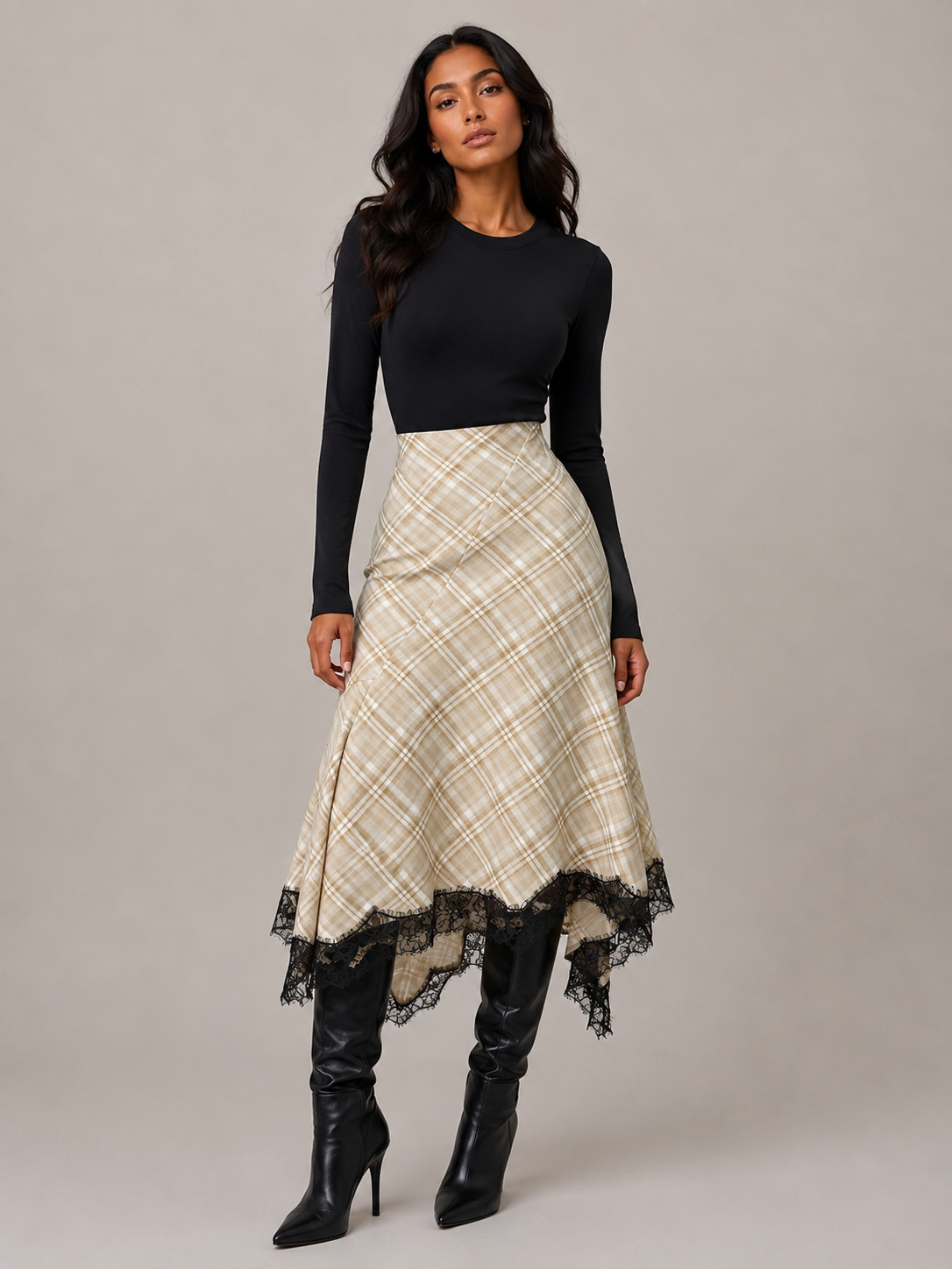 Lucienne Plaid Skirt