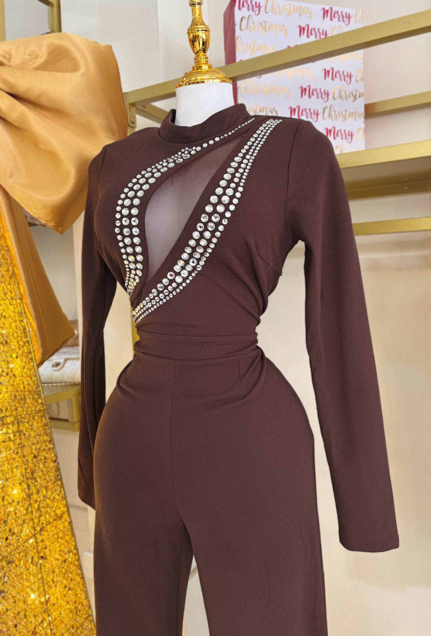 Carolina Chocolate Jumpsuit