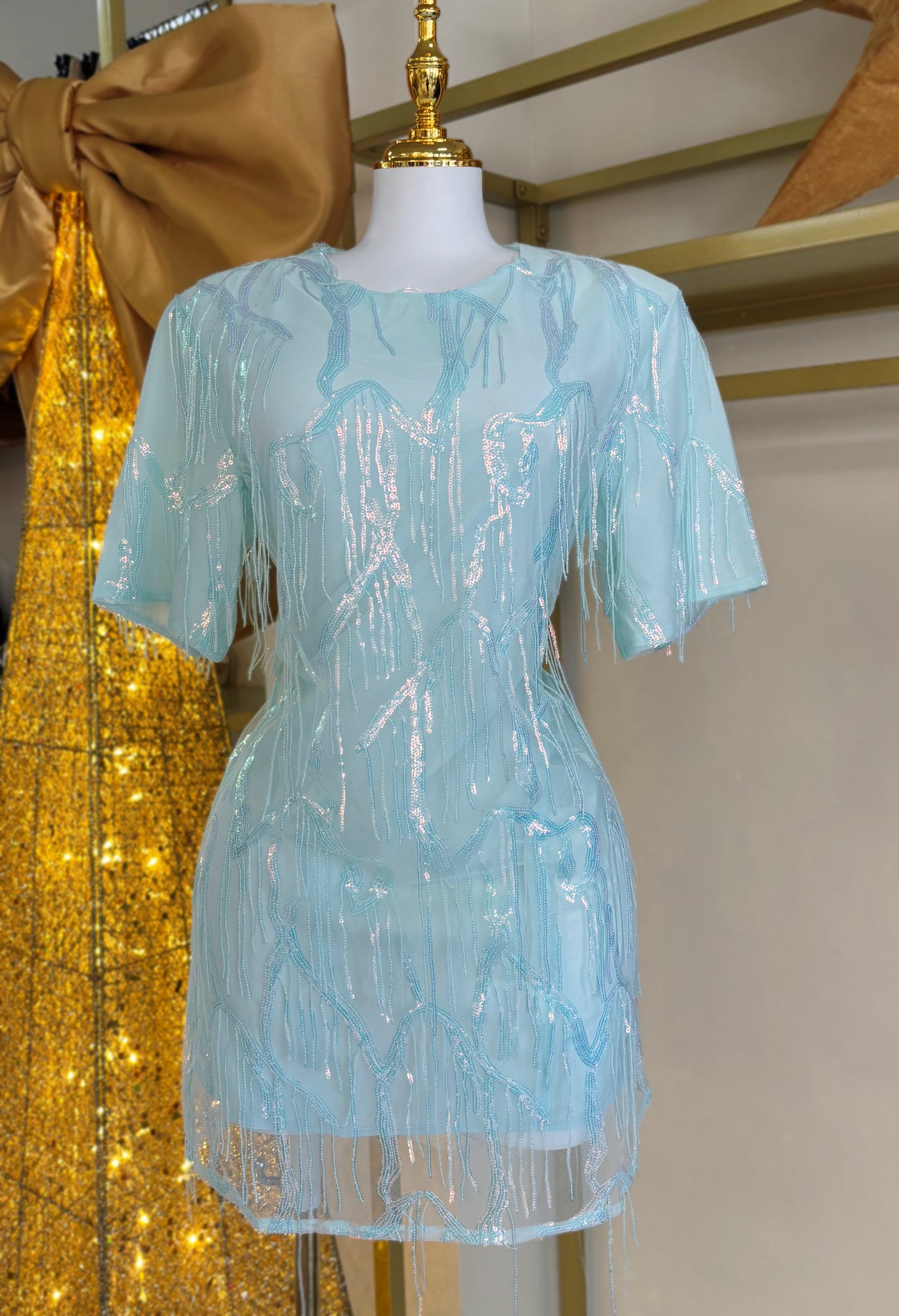Elissa Sequin Tshirt Dress