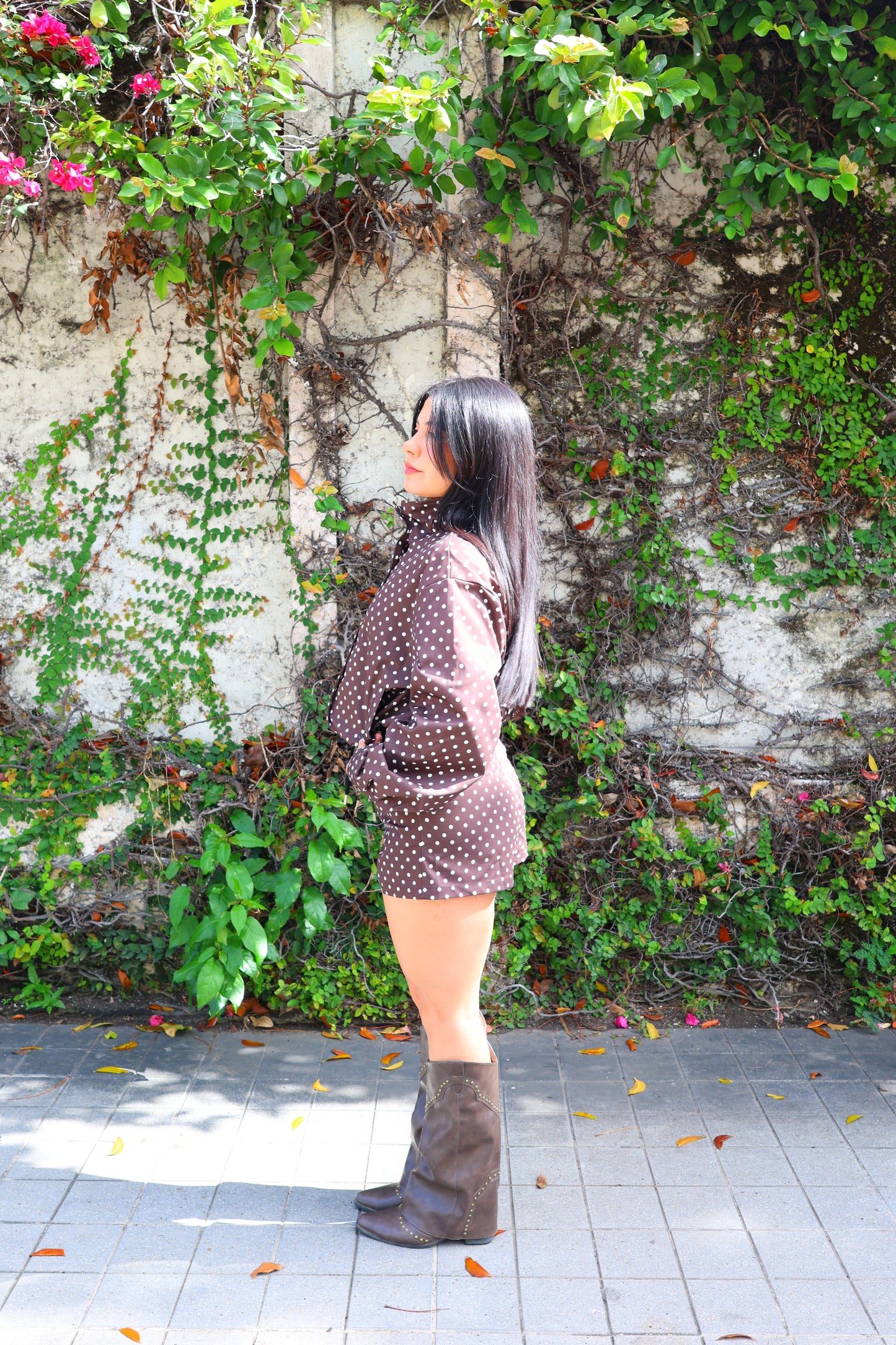 Aurora Polka Jacket Set (Pantalón corre pequeño)