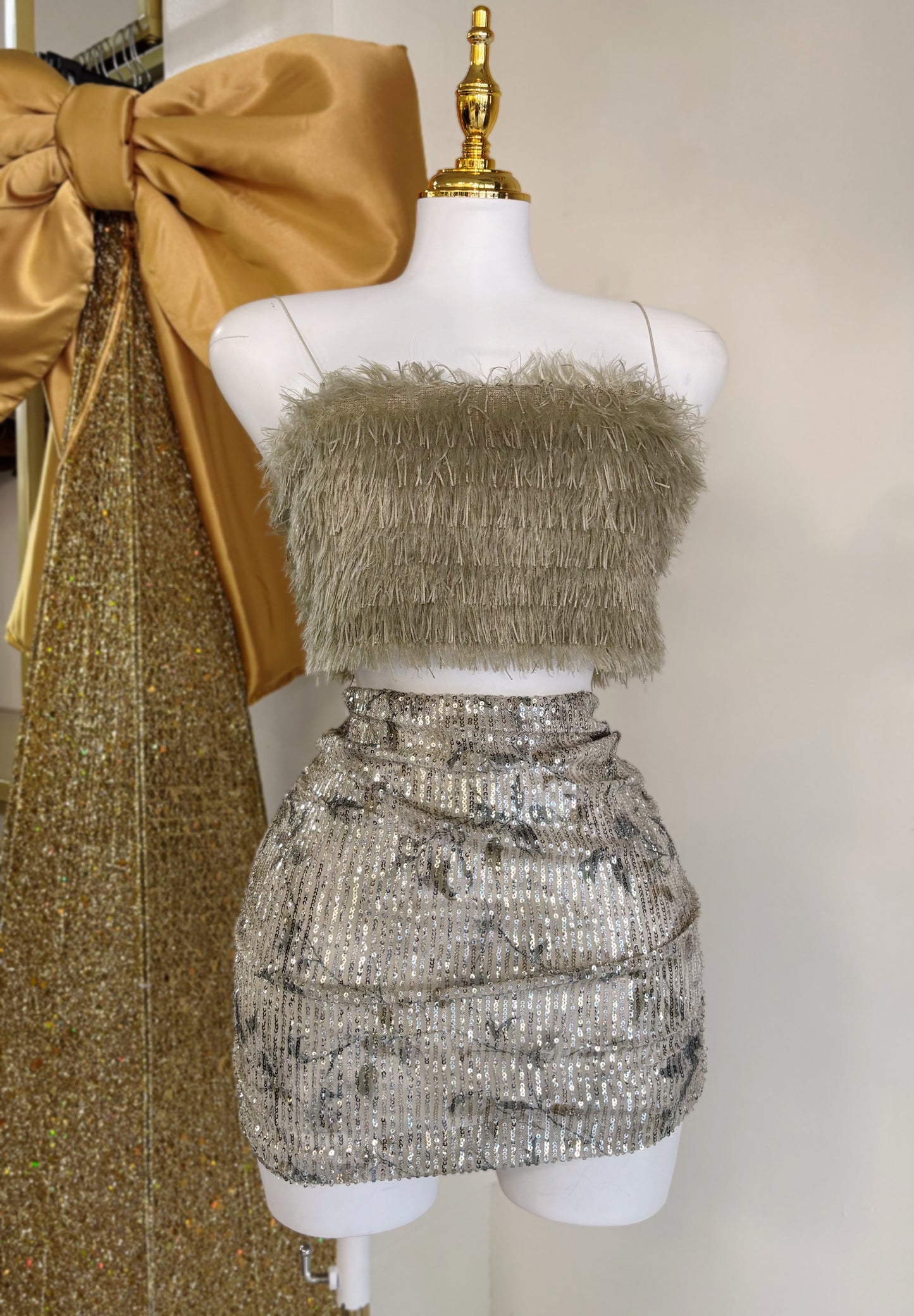Kamelia Sequin Skirt