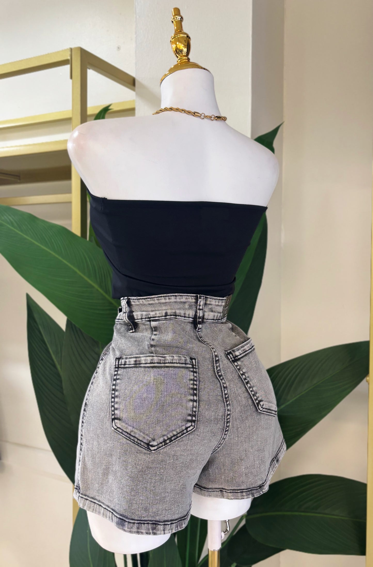 Milena Crop Top (Black) CORRE PEQUEÑA