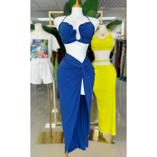 Aura Royal Skirt Set