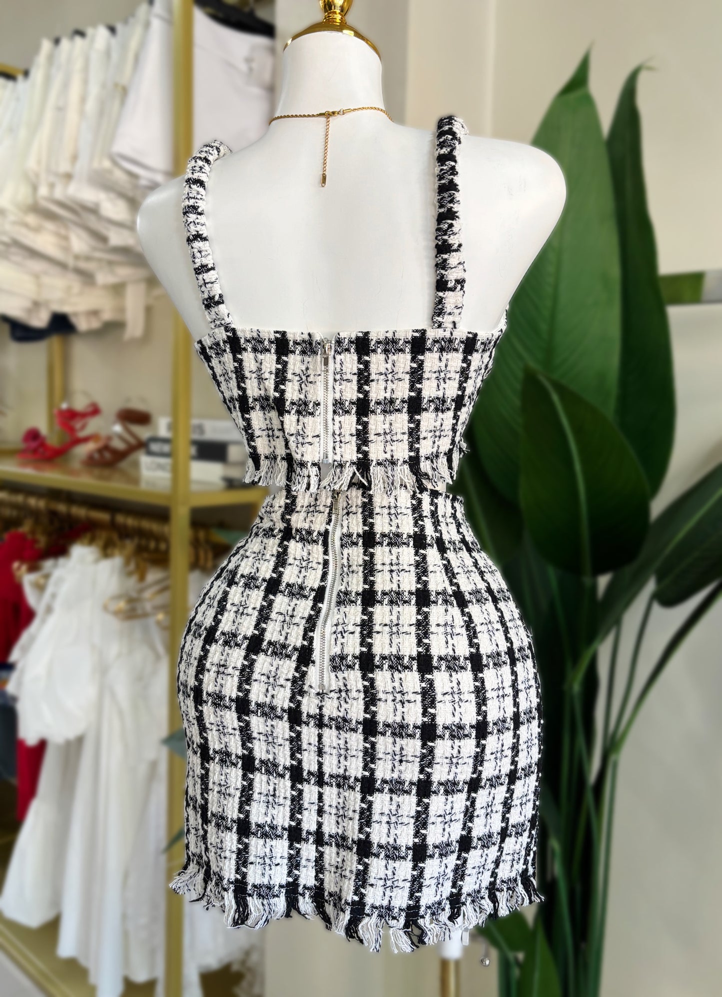Sarahí Tweed Skirt Set (Corre Pequeño)