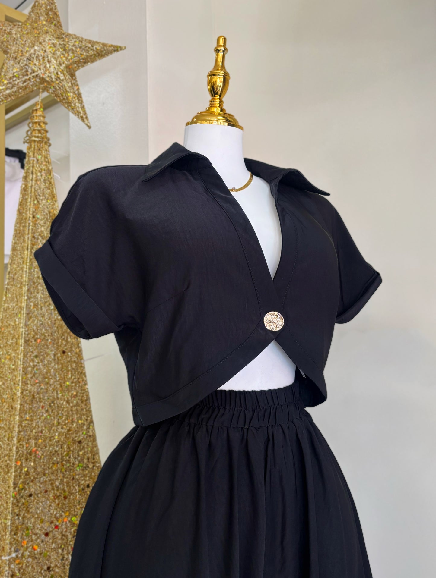 Verónica Black Pant Set