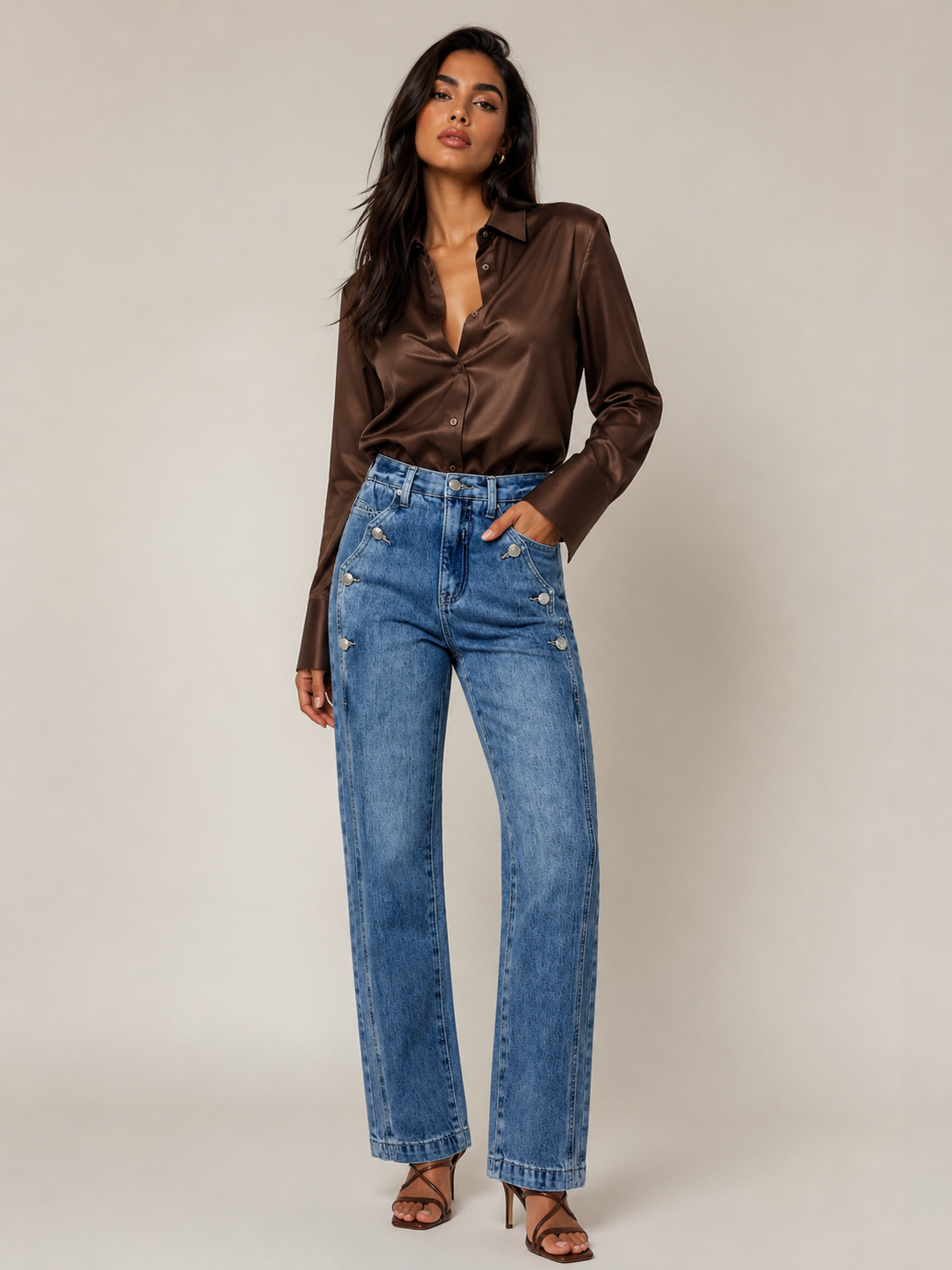Aleida Buttons Jean
