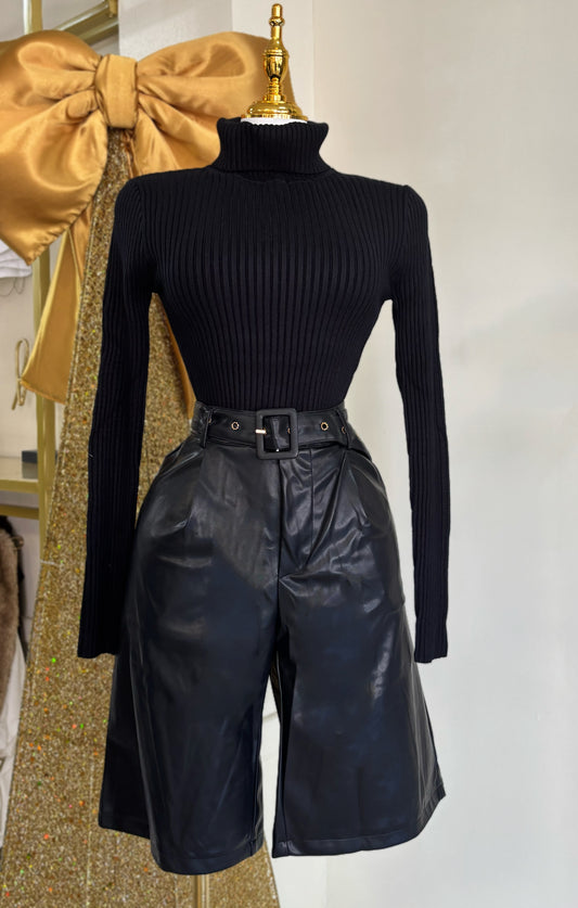 Patricia Leather Bermuda