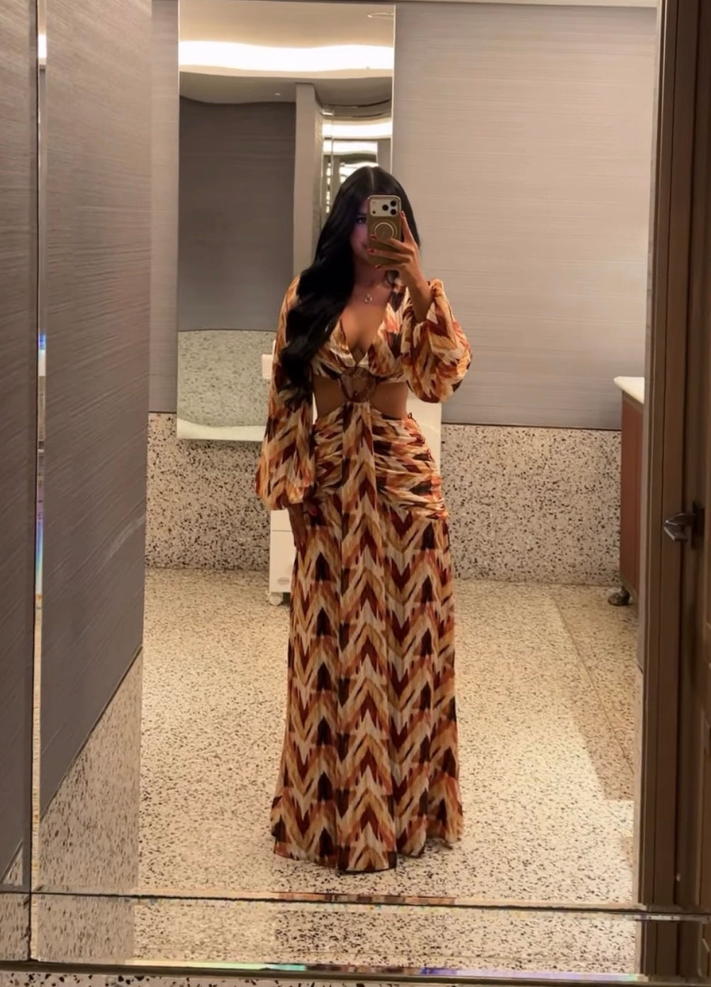 Milena Rust Maxi Dress