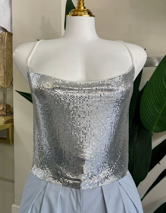 Leira One Size Metallic Top