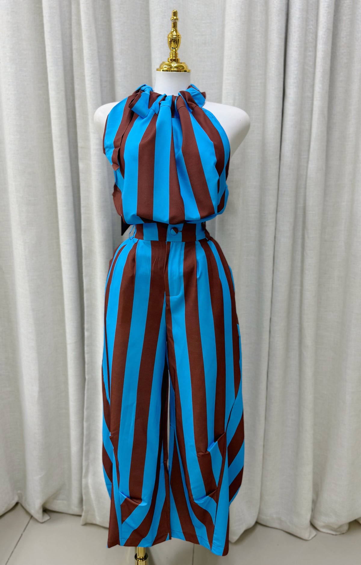 Ocean Stripe Pant Set