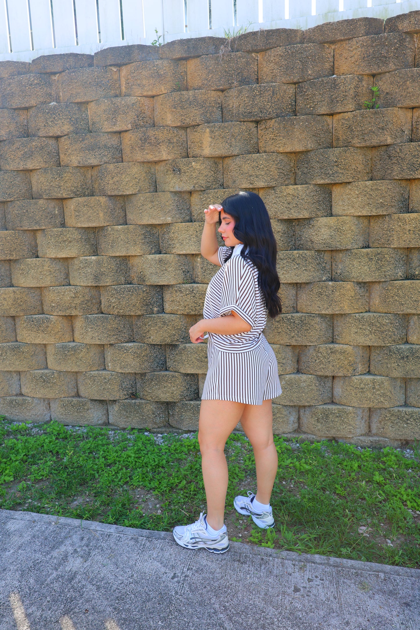 Paula Stripe Short Set