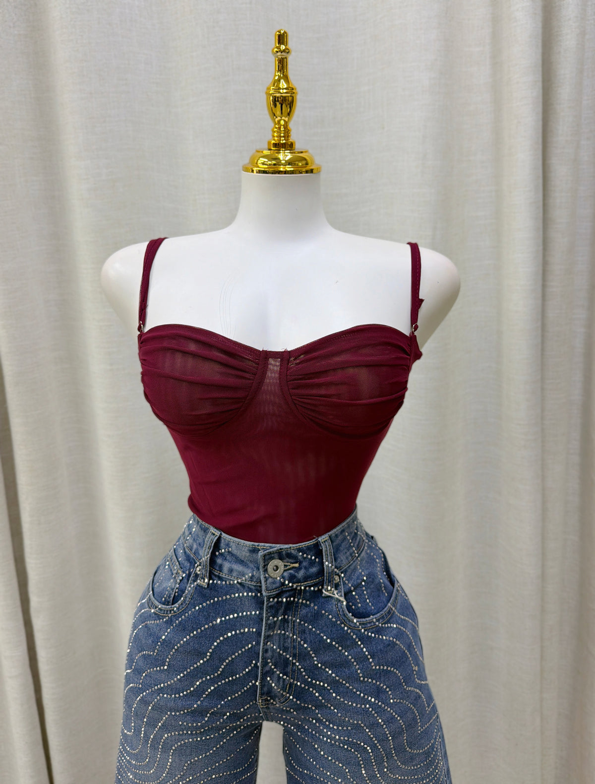 Tere Mesh Body (Burgundy)
