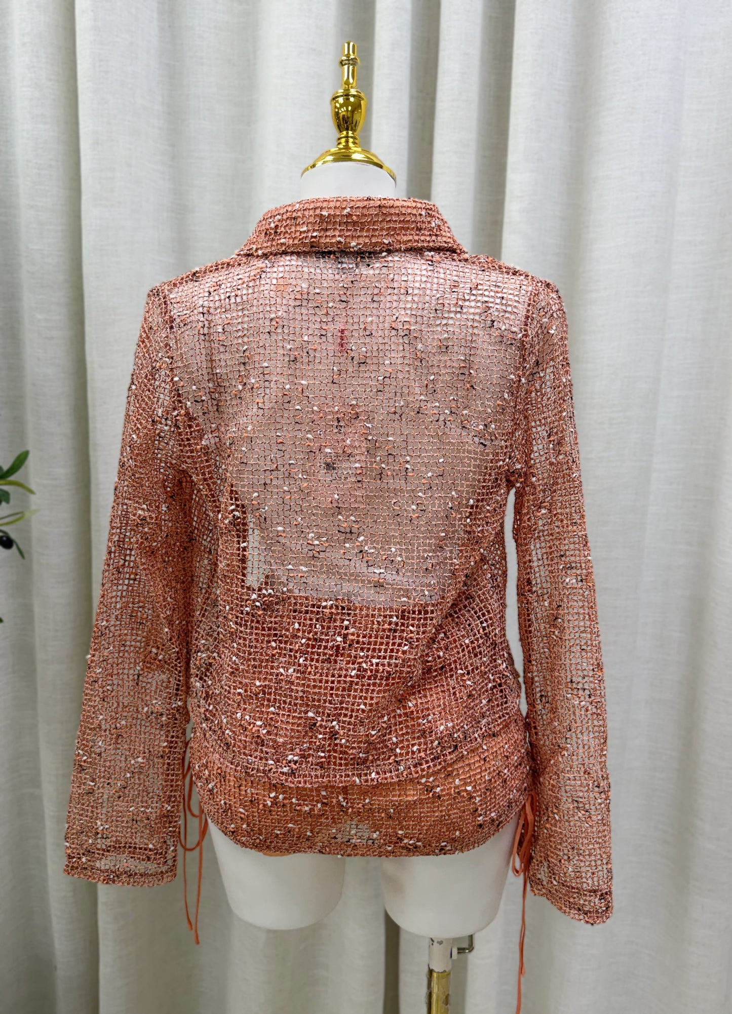 Lucia Mesh Skort Set (Peach)