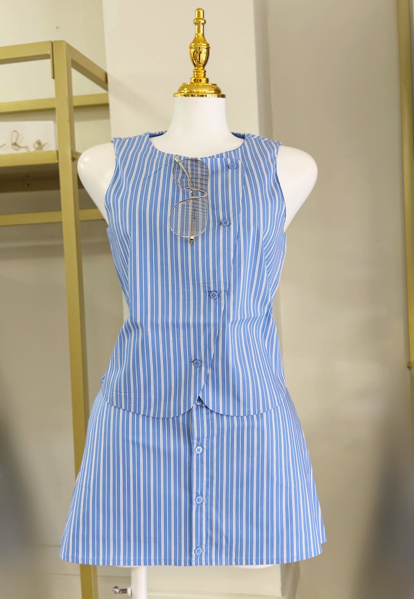 Aleida Stripe Skort Set