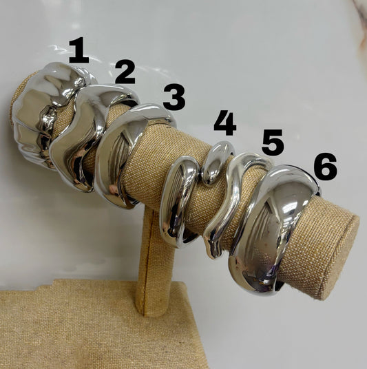 Top Stainless Steel Silver Bangles