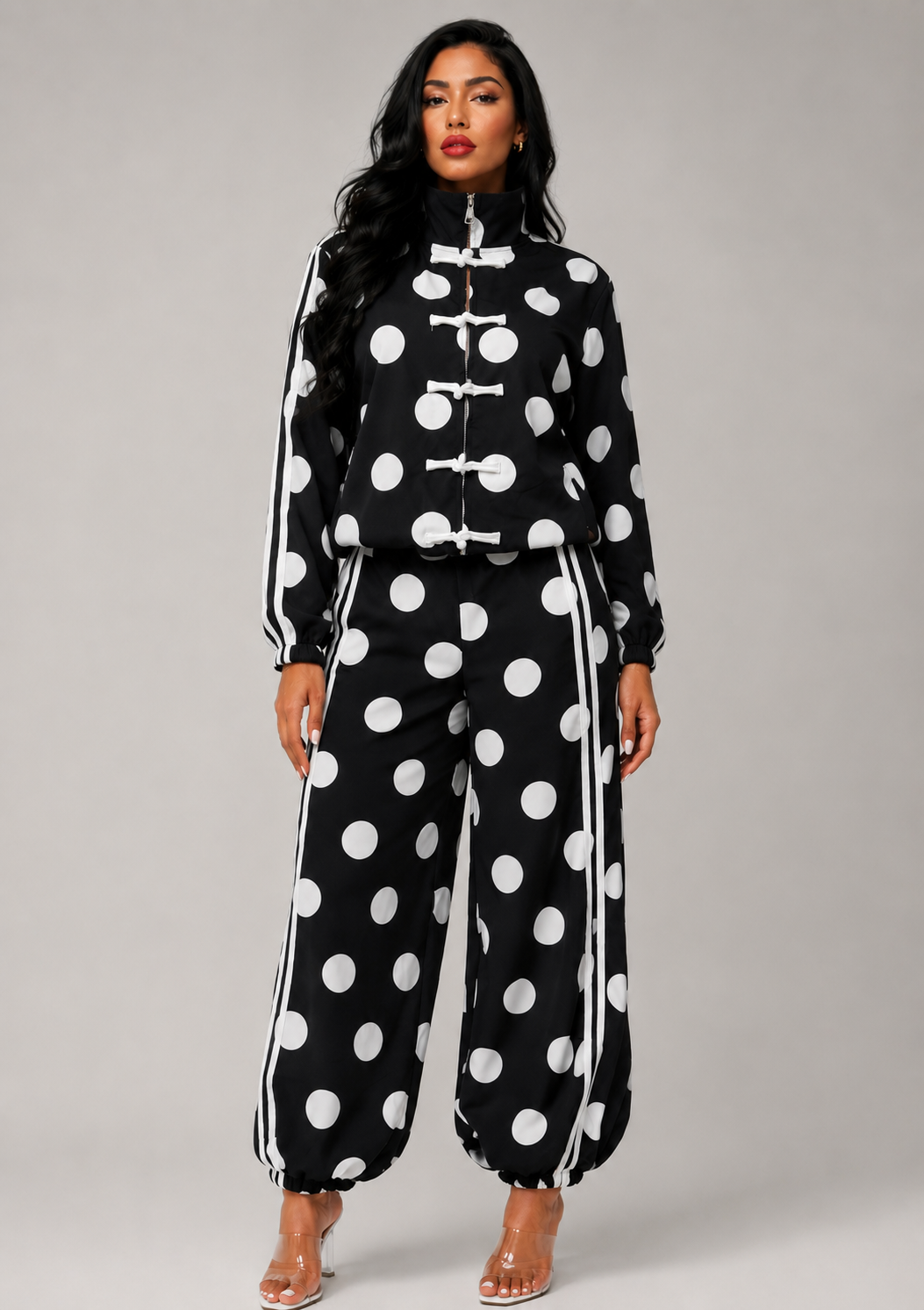 Irania Polka Dots Barrel Set (Black/White)