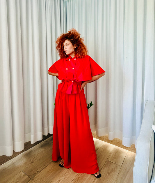Elena Palazzo Pant (Red)