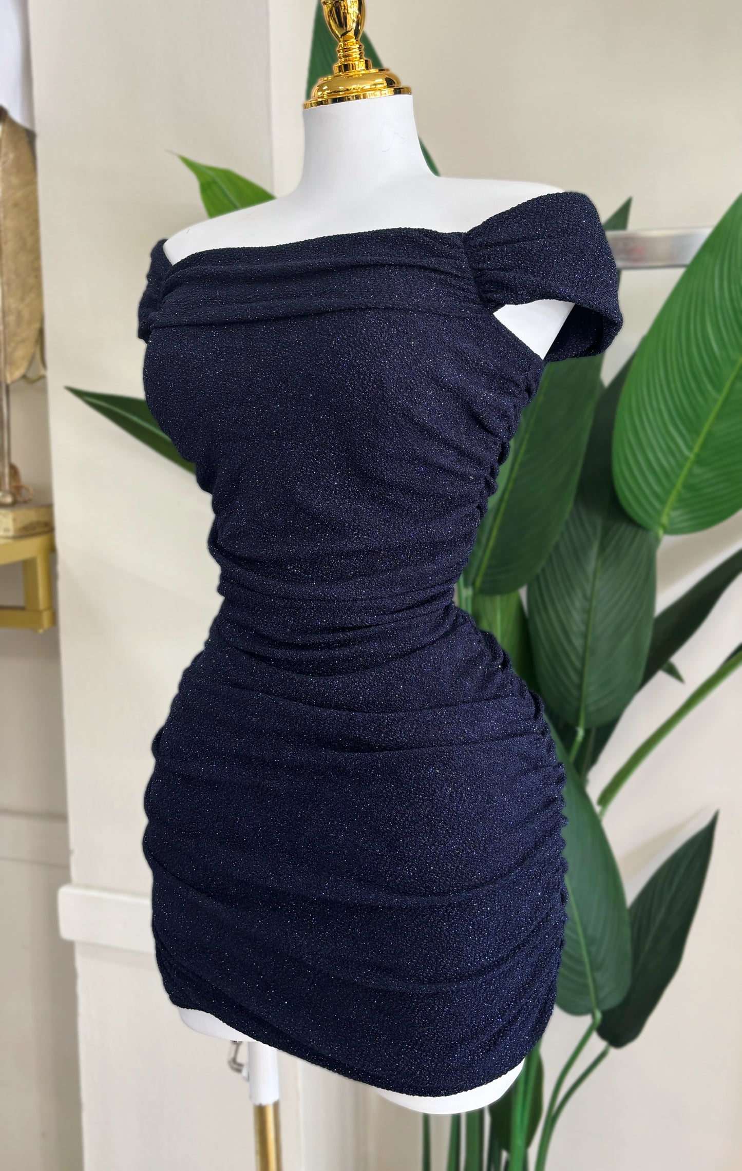 Rachel Navy Glitter Dress