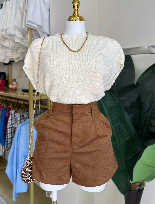 Grecia Suede Short (Camel)