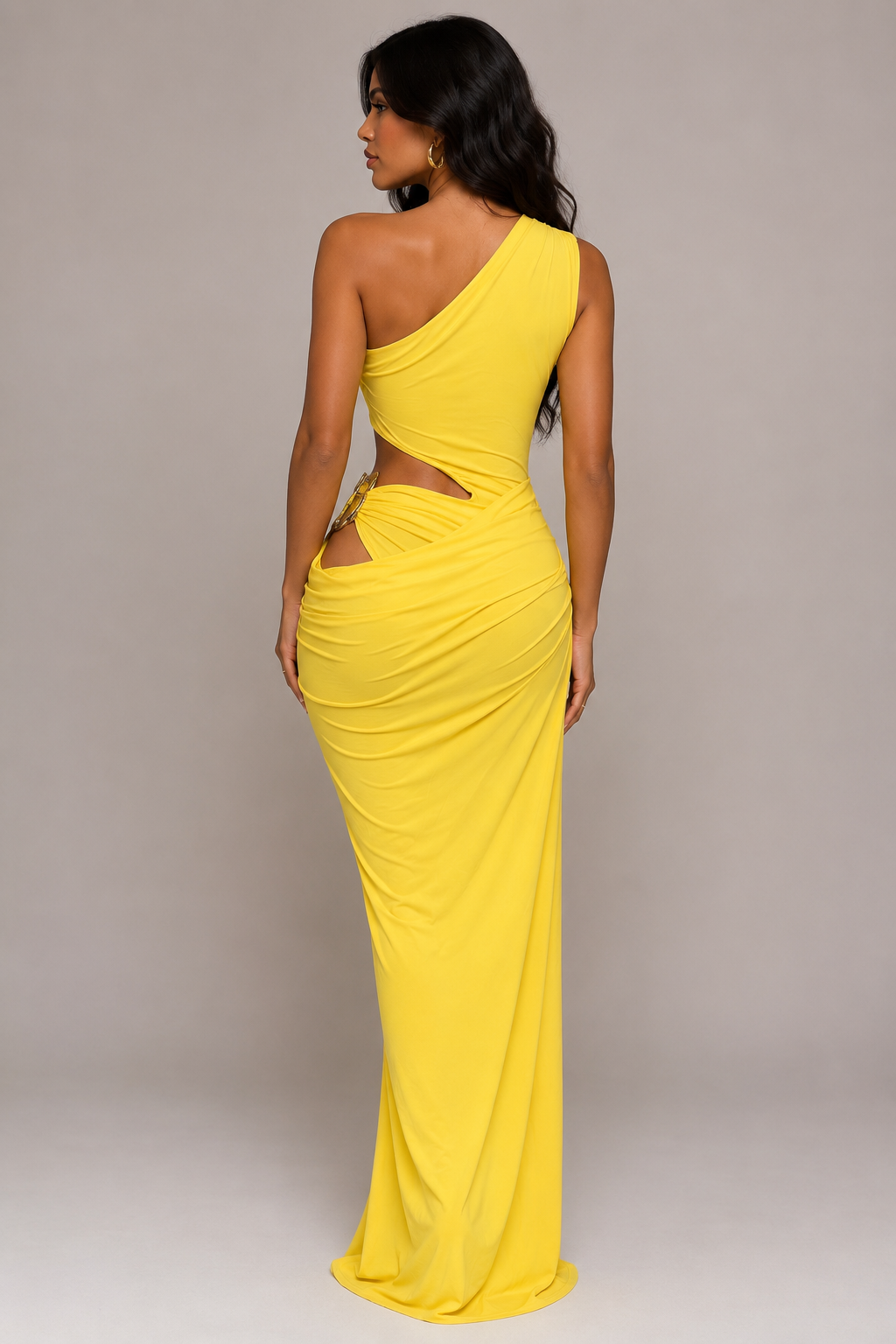 Aurela Bodysuit Dress (Yellow)