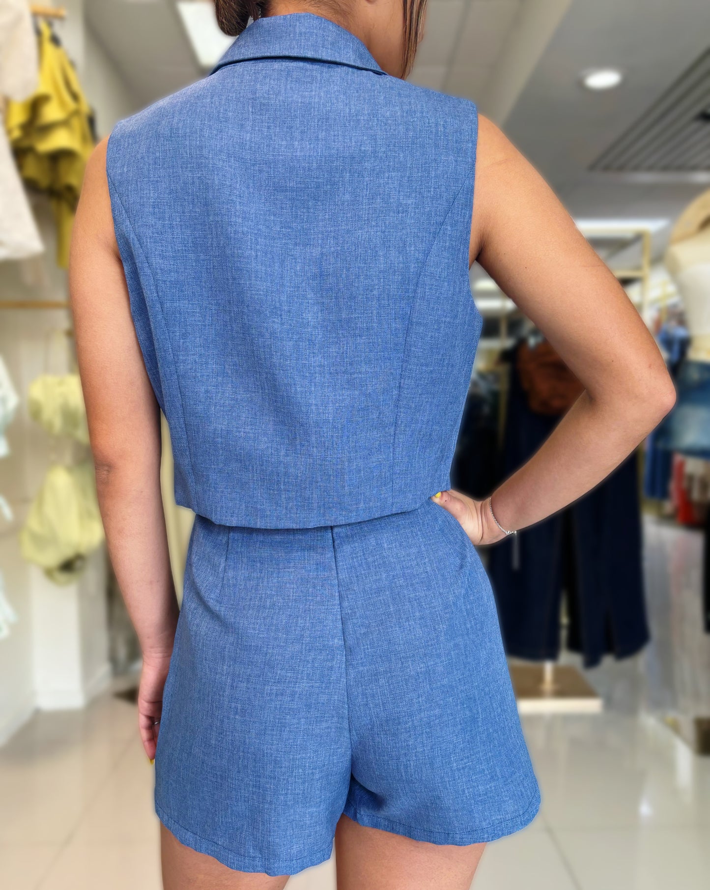 Analia Crop Blazer Set