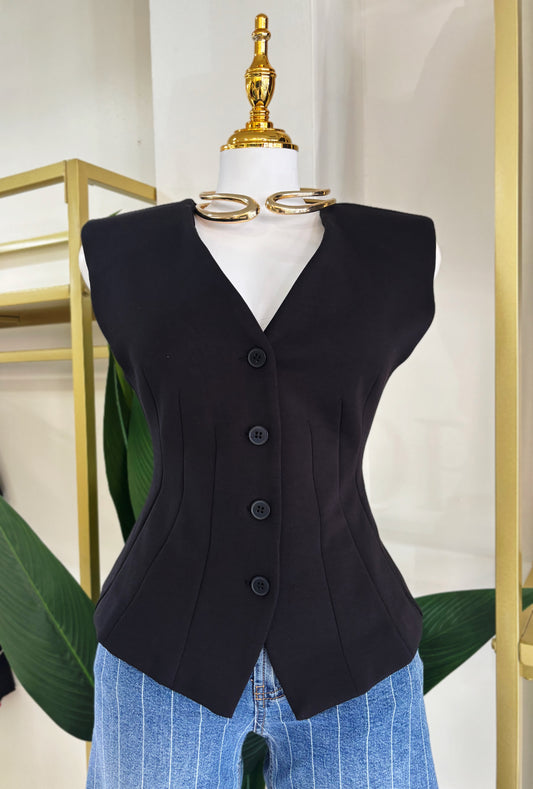 Andrea Black Vest