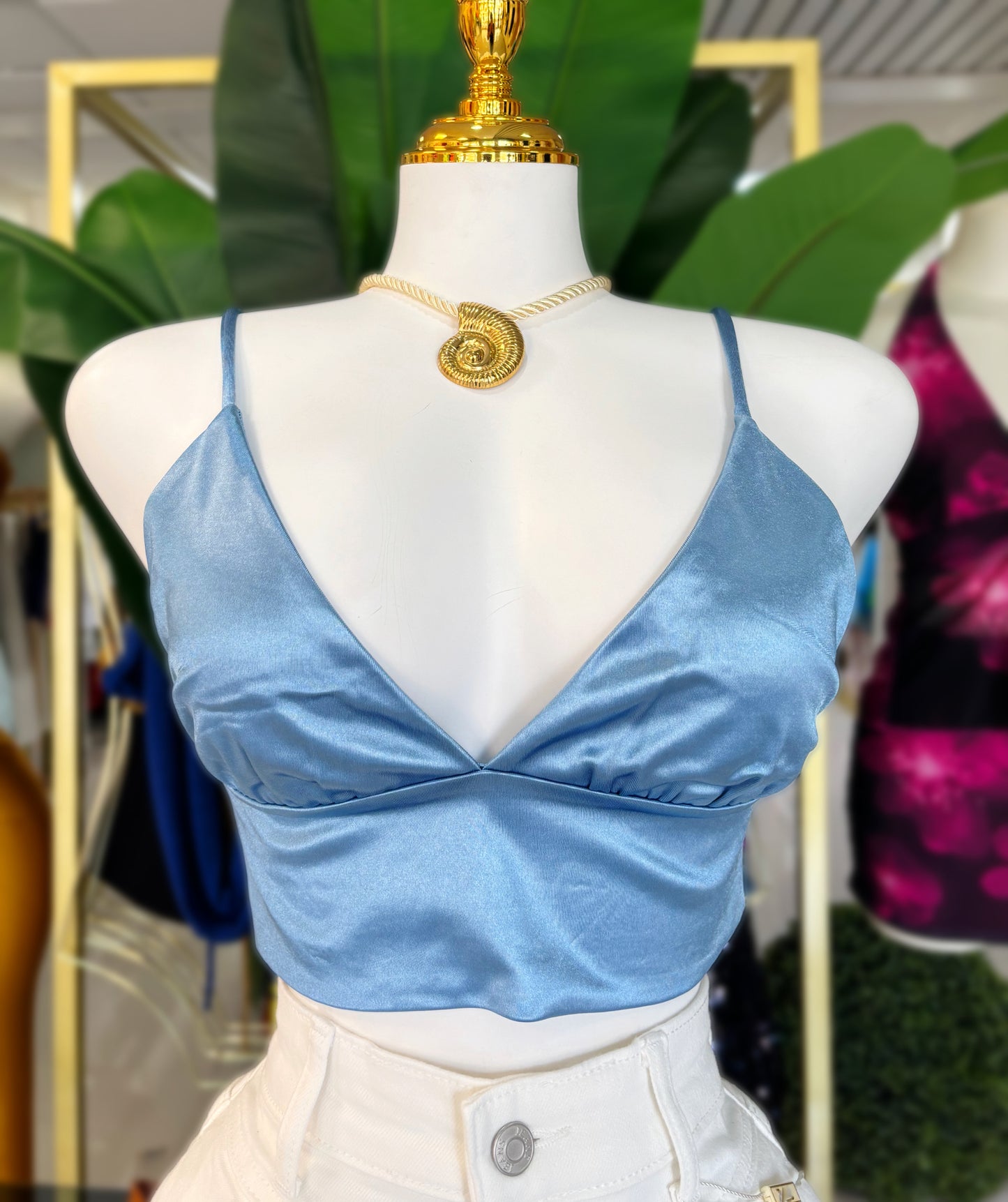 Lia Satin Crop Top (4 colores)