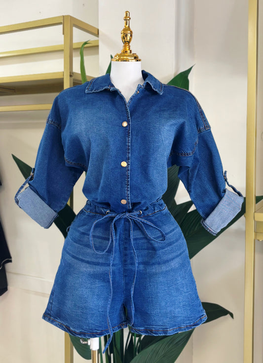 Nayla Denim Romper