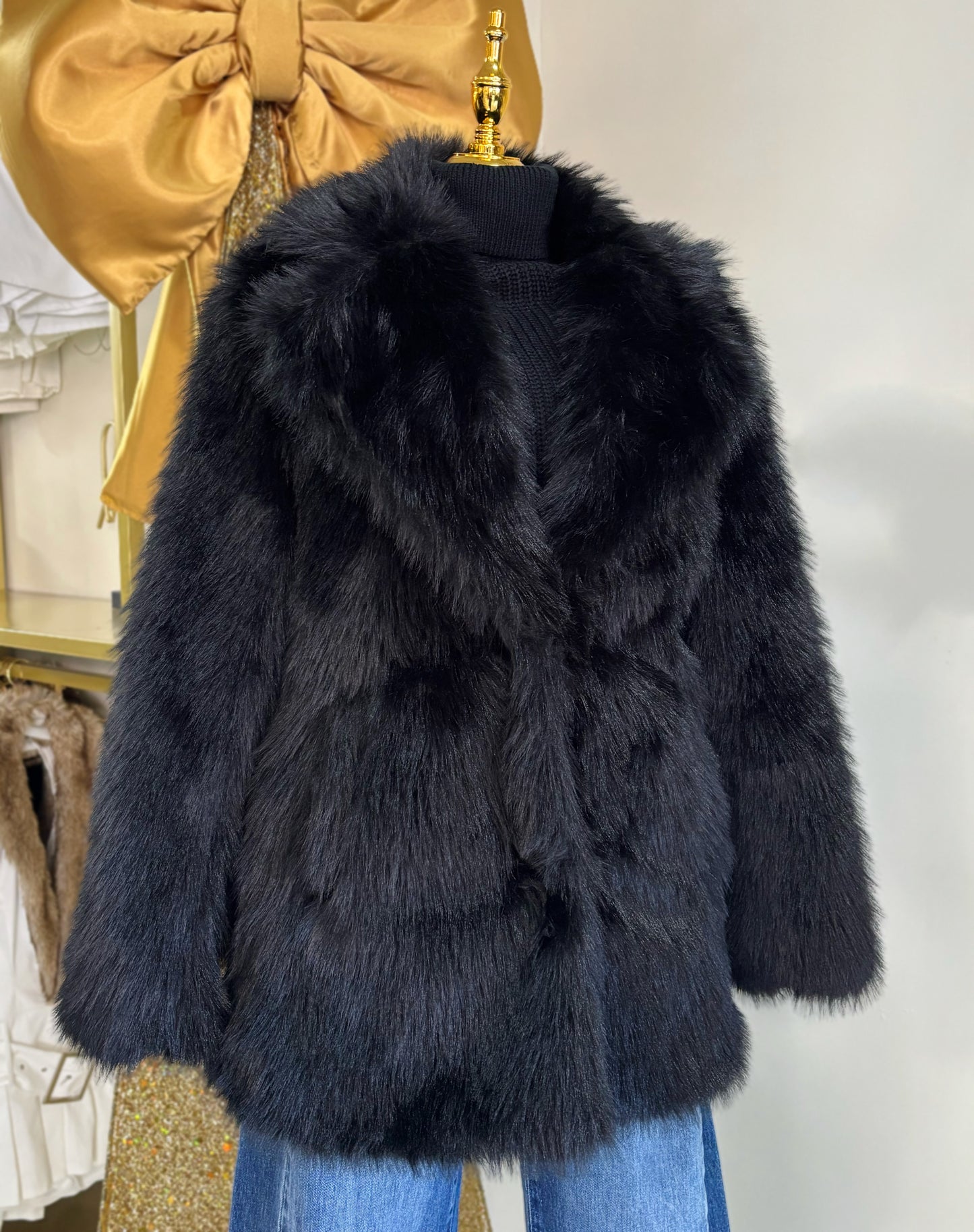 Holanda Black Fur Coat
