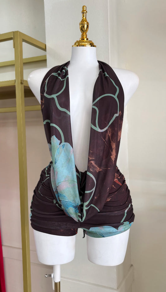Ariel Halter Romper (Incluye bandana)