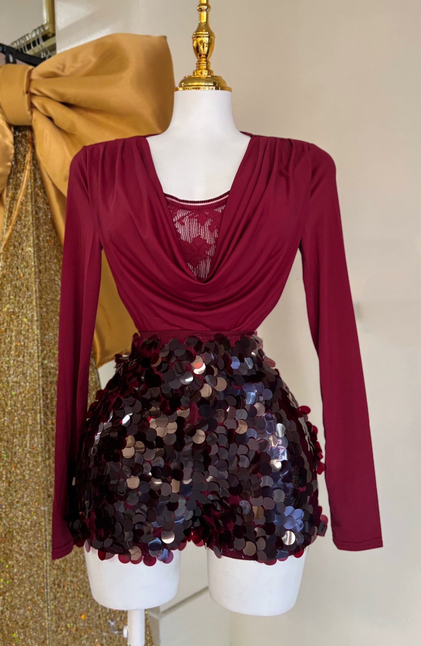 Sandra Bodysuit (Burgundy)