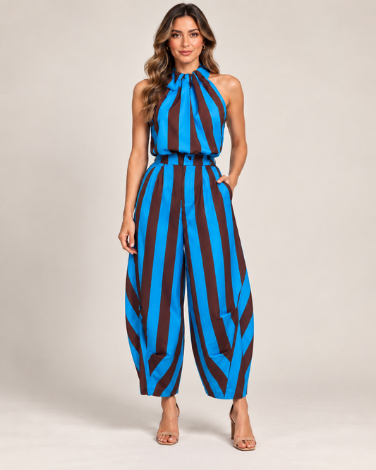 Ocean Stripe Pant Set