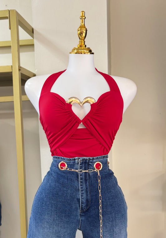 Valentina Top (Rojo/Blanco) CORRE PEQUEÑA